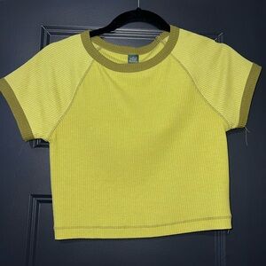 Wild Fable Olive Ribbed Knit Top